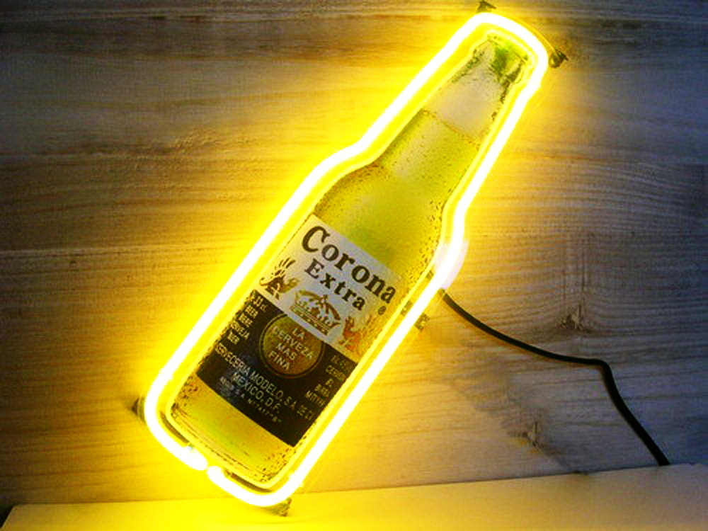 Corona Extra Bottle Back Board Neon Sign